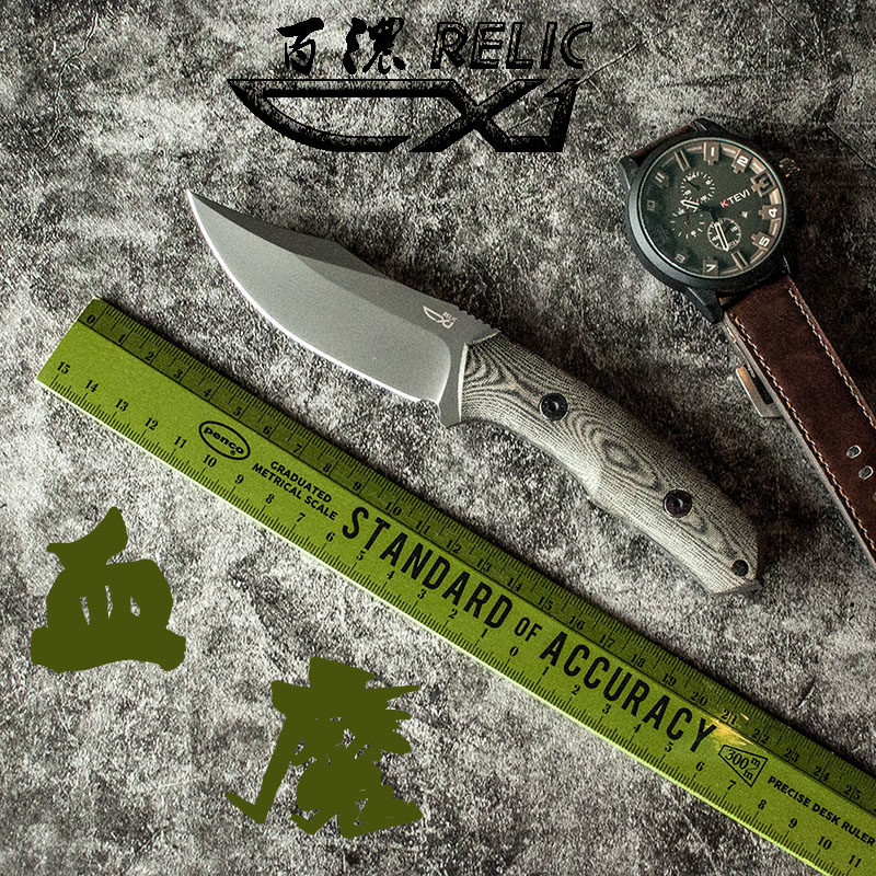 100 Thick RELIC Original Outdoor High Hardness Imported Steel Small Straight Knife Camping Collection Small Knife Camping Tool Knife