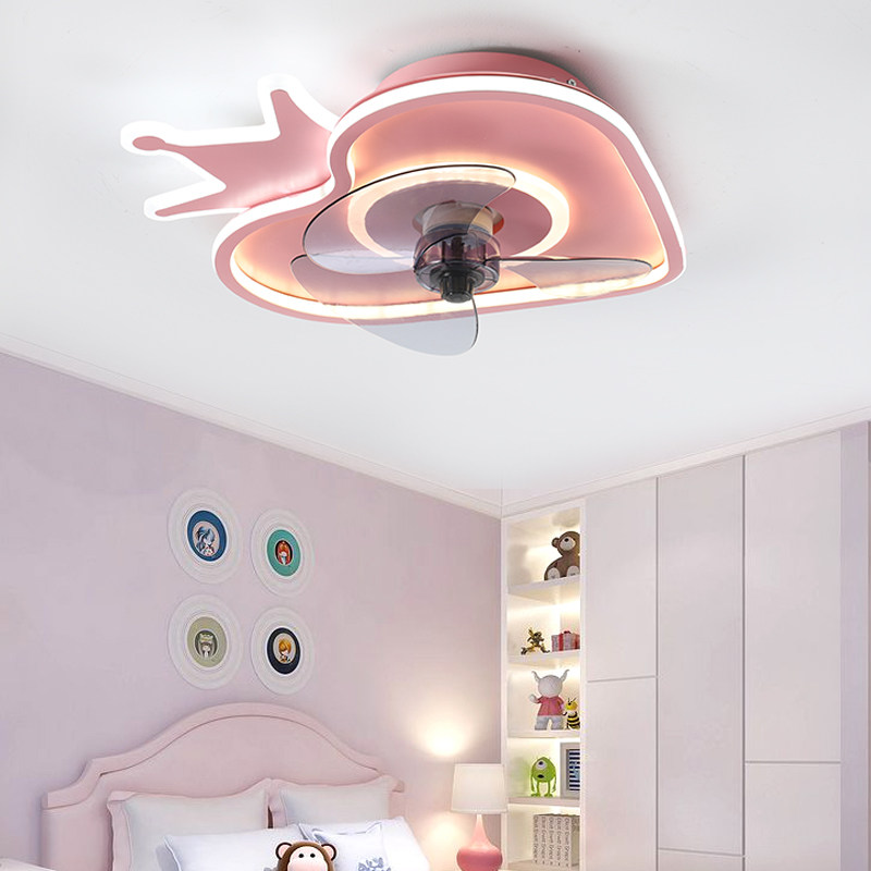 Modern ceiling fan ceiling fan lamp boygirl bedroom lamp with electric fan one children's room fan chandelier