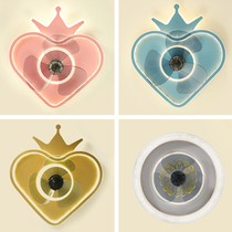 Modern ceiling fan light Ceiling fan light Boy girl bedroom light Live fan integrated childrens room fan chandelier