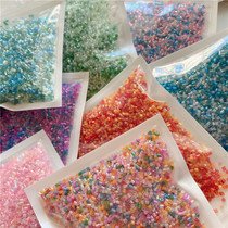 Burst new DIY hand-stitched material bag straight hole ferry color 3MM tube bead clothing accessories string bead flow soda glass tube