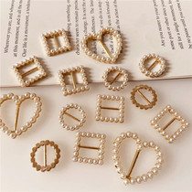 New minimalist alloy silk scarf buckle DIY making accessories Accessories Handinlaid Pearl Buckle Clothing Accessories Accessories