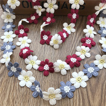 New embroidery milk silk lace DIY handmade decoration accessories three-dimensional flower skirt clothing accessories