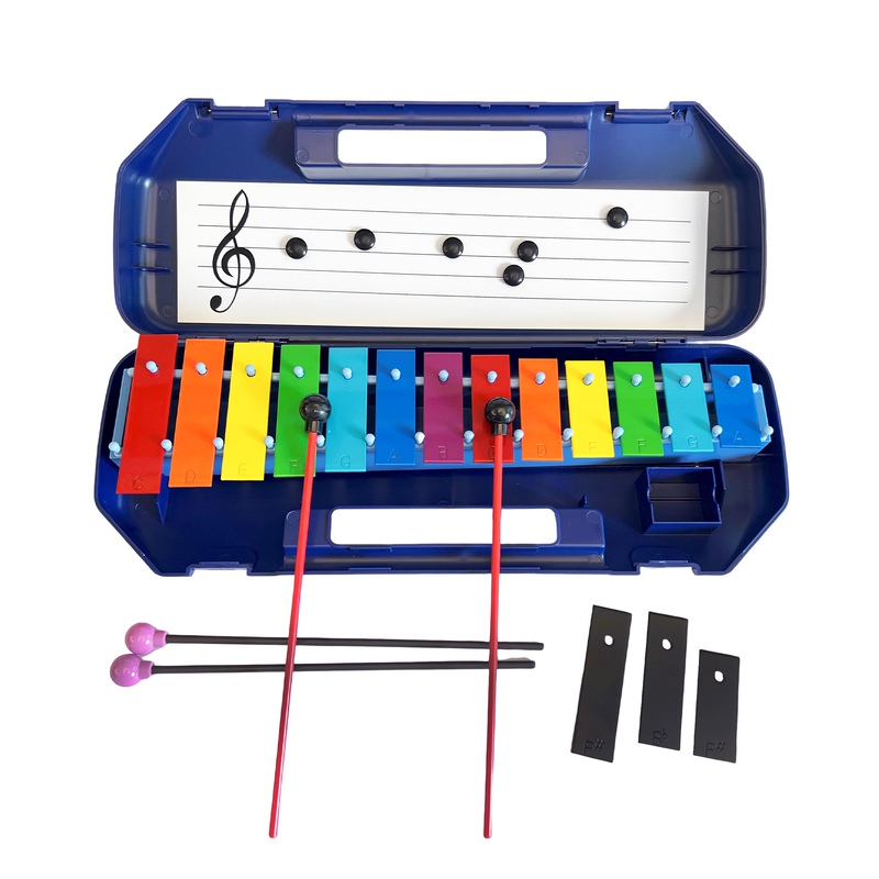 Taiwan Haosen Orff Percussion Instrument 13-Tone Steel Plate Hand Percussion Small Glockenspiel Children's Music Teaching Aids