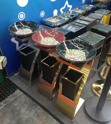 S-shaped floor ash bucket hotel lobby trash bin new concept trash can stainless steel storage luxury peel bucket