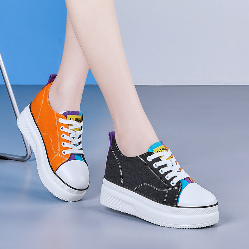 Thick Bottom Breathable Sails Shoes Women 2022 Summer New thin Loose Rice Cake Sports Casual Little inner heightening women's shoes