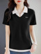 纯棉短袖t恤女装夏季新款中年妈妈polo体恤衫大码胖mm宽松上衣服