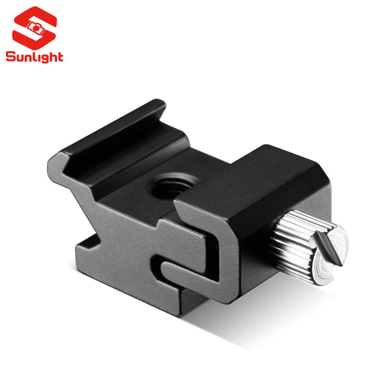 All-metal flash base cold shoe seat hot shoe seat adjustable elastic 1 4 screw adapter tripod light stand