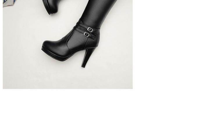 Сапоги 2023秋冬新款高跟骑士靴甜美粗跟过膝靴防水台高筒靴女超长筒靴子 Hung on the Yun