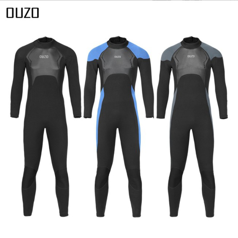 3mm Dive suit men and women's long sleeved coat thickens warm new surf clothes to prevent cold winter swimsuit snorkeling