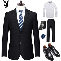 Playboy mens suit suit Plus size professional formal interview fashion business slim student blazer