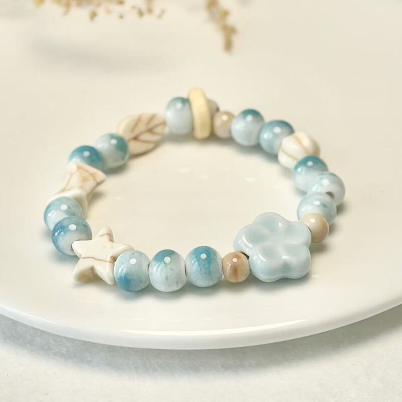 Haiman Jingdezhen Ceramic Bracelet Niche Design Bracelet for Female Students and Best Friends Gift Jewelry Versatile Wholesale 15-1