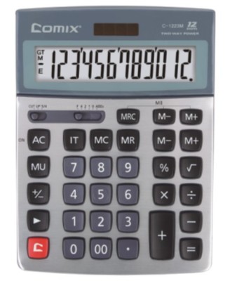 (Official Mandate) Comix Qiaqi C-1232M Office Dual Power Supply 12 EX Operations Calculator