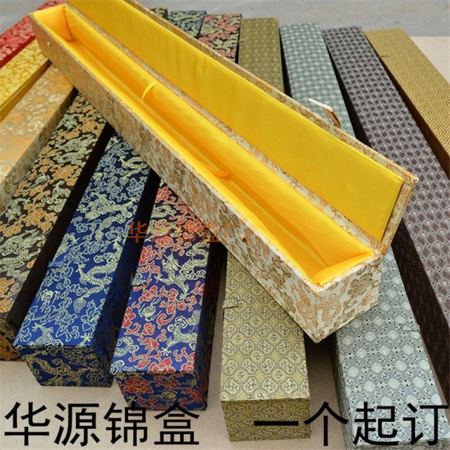 Factory direct selling all kinds of high-grade wooden brocade box, linen brocade box, scroll collection of calligraphy and painting brocade box