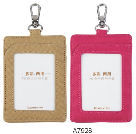 (Official Authorization) Comix Qixin A7928 Colorful Dual-purpose PU Identity Card Set Vertical