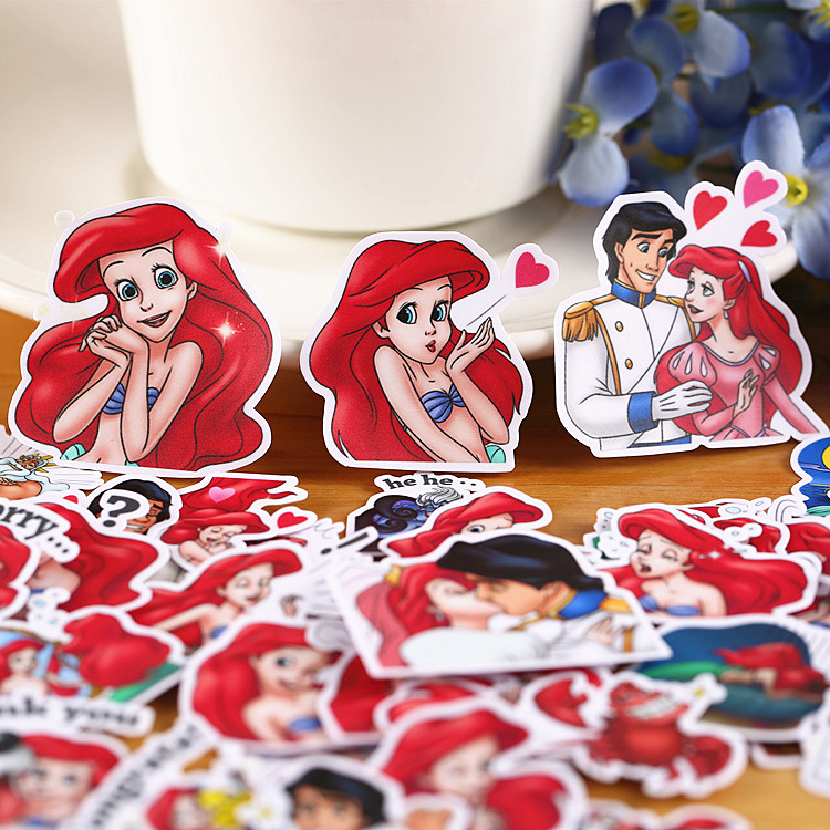 Hand ledger stickers Stickers Handbills Perimeter Homemade Stickers Bag Mermaid