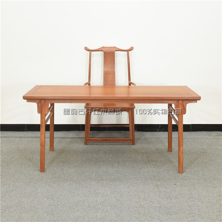 Mahogany Furniture Rosewood Calligraphy Table Solid Wood Painting and Calligraphy Table Log Painting Case Chinese Antique Desk Simple Writing Desk