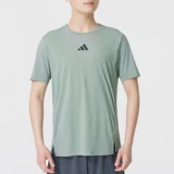 Adidas, летний дышащий спортивный костюм, футболка с коротким рукавом для отдыха, для бега