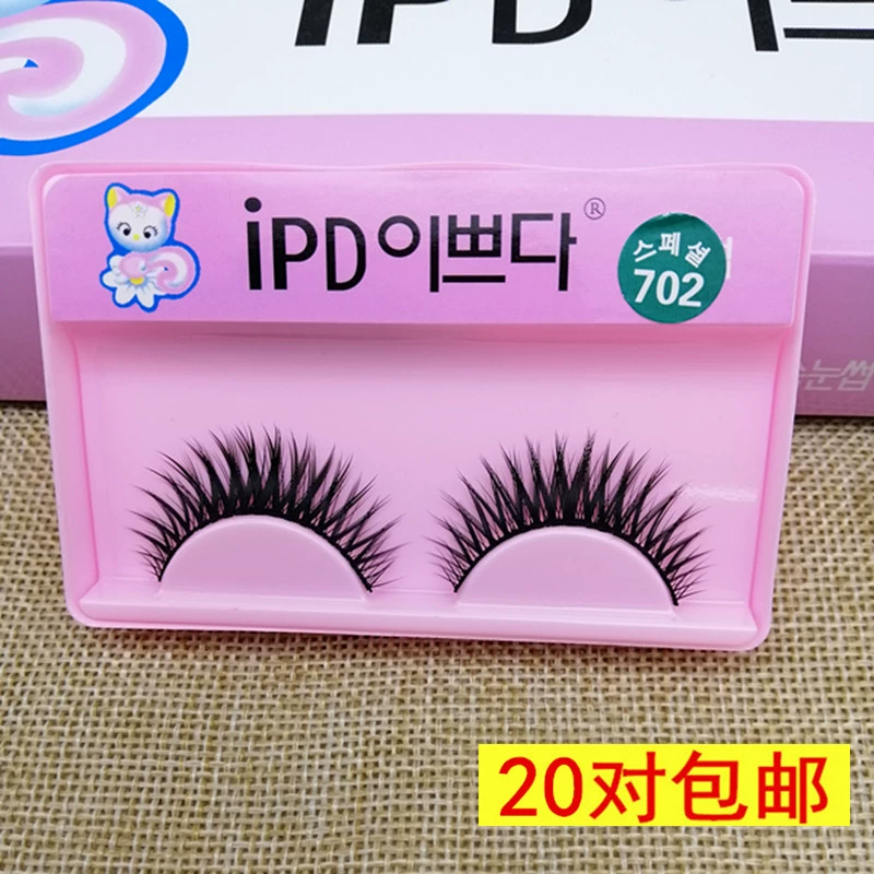 Lông mi giả IPD Kitten chính hãng Hàn Quốc Lông mi giả nữ-Barbie 702 Siêu phổ biến Trang điểm hàng ngày vừa và dài chéo - Lông mi giả