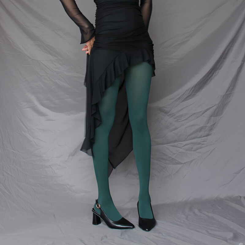 Dark Green Pantyhose Spring and Autumn Thin Style Dark Green Leggings Medium Green Large Size High Elastic Nylon Colorful Stockings for Women Dark Green Pantyhose Spring and Autumn Thin Style Dark Green Leggings Medium Green Large Size High Elastic Nylon Colorful Stockings for Women