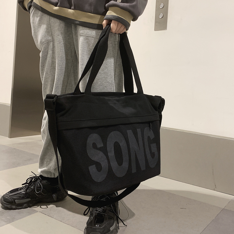 Canvas Bag Large Capacity Casual Men's Day Train student Shoulder Bag Multifunction Single Shoulder Bag Slanted Satchel Handbag