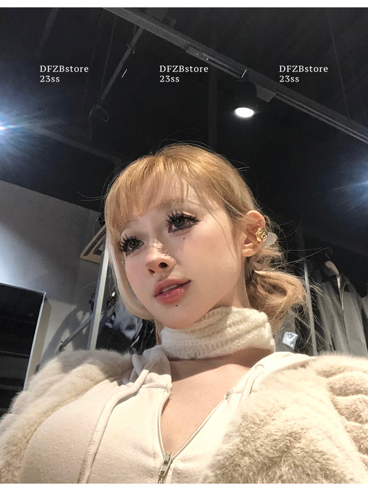 Боди/брюки dfzbstore 奶妻～奶敷敷连帽系带收腰显胸上衣&高v腰显瘦微喇裤