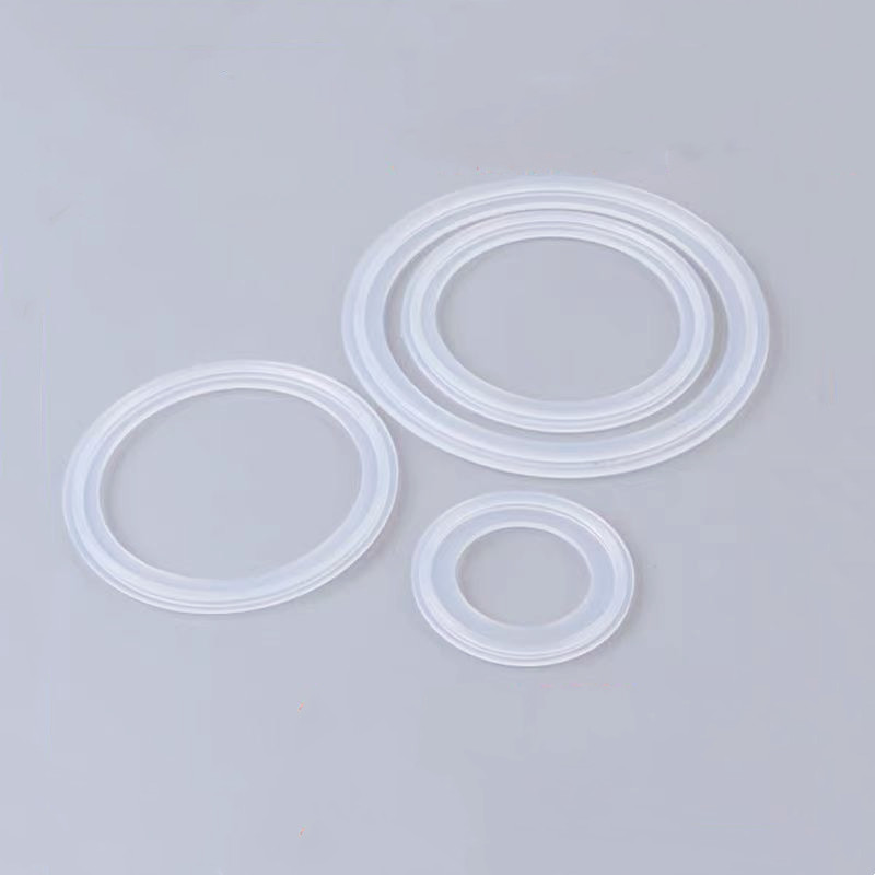 Quick-install silicone pad sanitary food grade clamp stainless steel collet joint seal washer