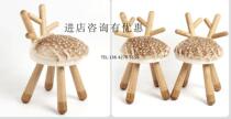 ins Nordic creative home childrens solid wood cartoon animal childrens photography props Xie Na with the same deer