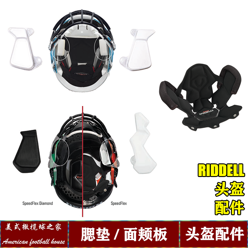 Riddell American Football Helmet Cheek Pad Riddell Speed S-pads