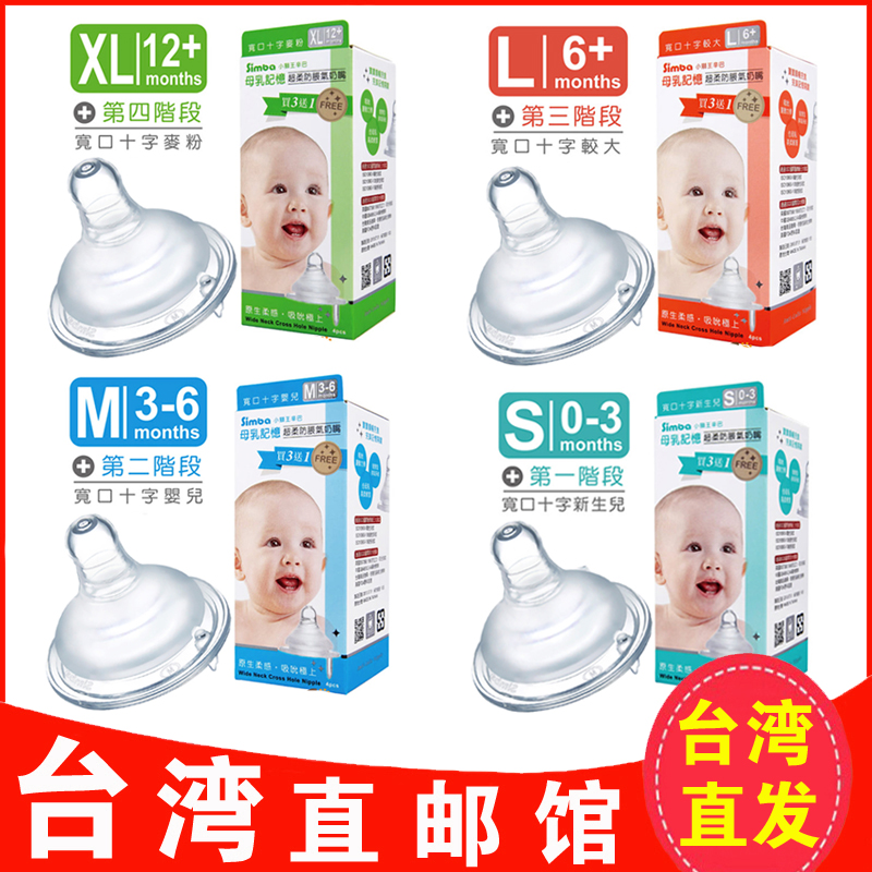 Taiwan Little Lion King Simba bottle pacifier accessories Imitation breast milk real sense Super soft anti-flatulence pacifier wide mouth diameter