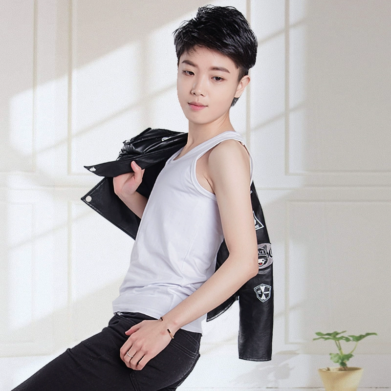 Anh T corset les vest dài siêu phẳng mặc ngoài cotton ngực to khoe nhỏ thể thao cos phẳng ngực đẹp trai t đồ lót - Sau sinh