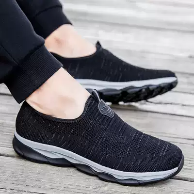 Summer non-slip men outdoor casual shoes soft soles middle-aged and elderly loafing shoes middle-aged walking shoes old man grandfather shoes