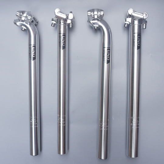 Uno Bicycle Seatpost Fixed Gear Road Mountain Bike Seat Tube Aluminum Alloy Seat Post Silver Straight End Rearward Offset