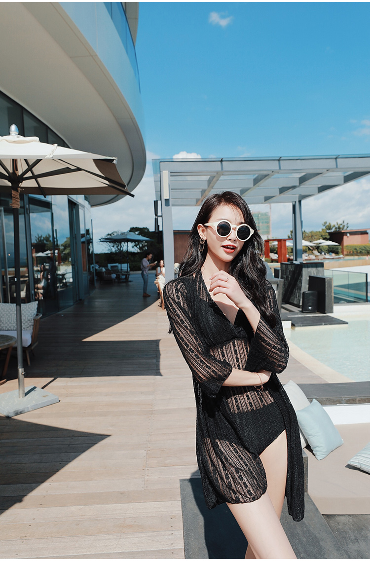 Áo tắm nữ hot hot 2018 thời trang mới thon gọn gợi cảm chói mắt đính ren đen mùa đông - Bộ đồ bơi One Piece 	áo tắm liền thân cao cấp