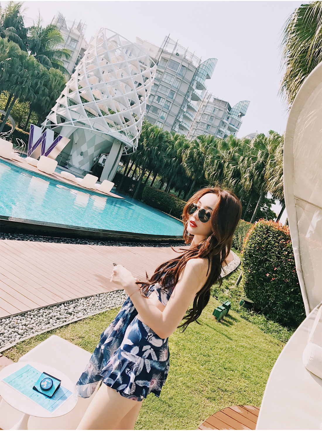 Áo tắm xuân nóng bỏng nữ 2018 mới ba mảnh siêu cổ tích bảo thủ che bụng áo tắm áo bikini gợi cảm ba điểm đồ bơi nữ dạng quần cạp cao