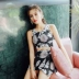 Bộ đồ tắm mùa xuân hot nữ 2019 mới mùa đông gợi cảm váy xẻ nhỏ nước hoa Hàn Quốc áo tắm eo cao 	bikini 2 mảnh màu trắng	 Bộ đồ bơi hai mảnh