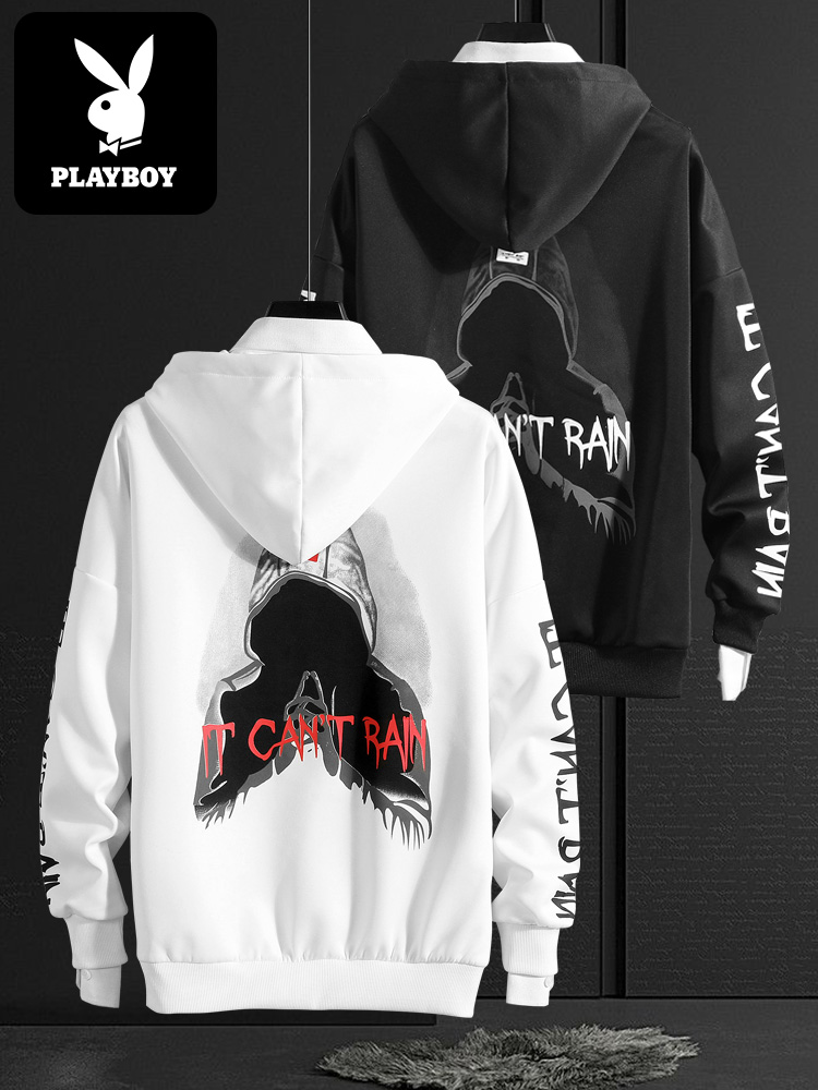 Playboy sweater men's spring and autumn hooded trend lazy wind autumn loose casual ins top clothing trend brand