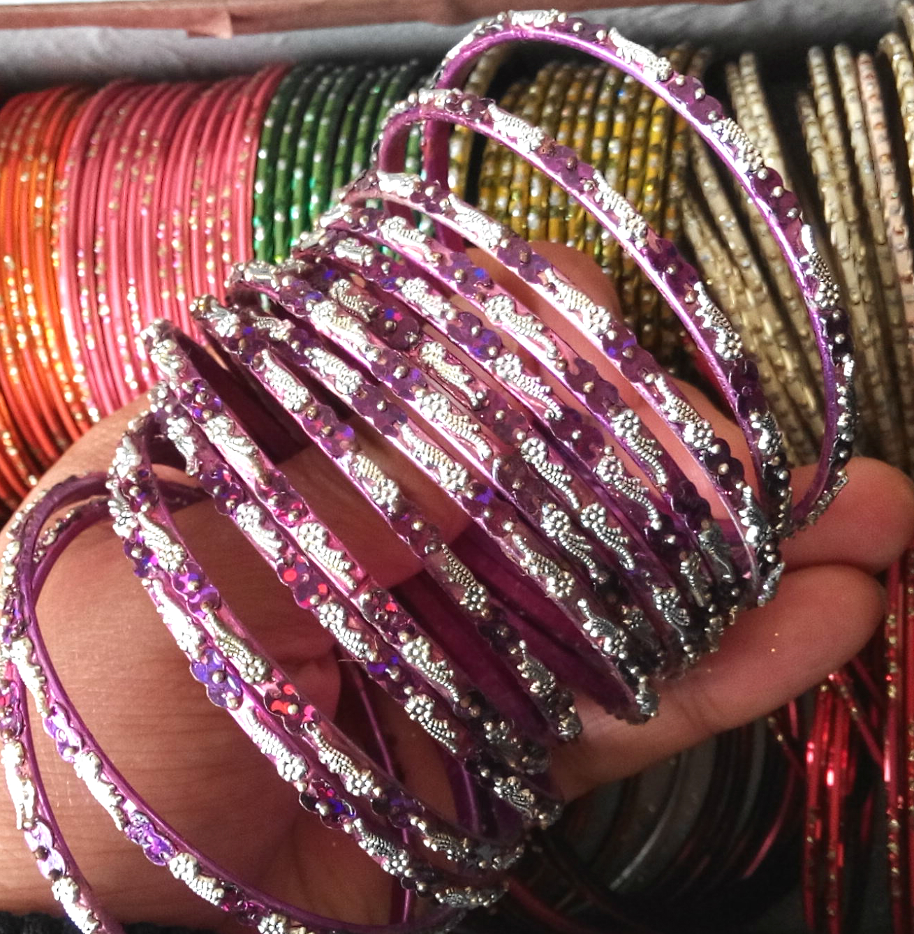 Handmade Gốc Ấn Độ Belly Dance Tây Tạng Bạc Đồng Bảy Sao Vòng Đeo Tay Tốt Multi-Vòng Tròn Vòng Đeo Tay Bracelet Bohemian Nổi Tiếng Gió