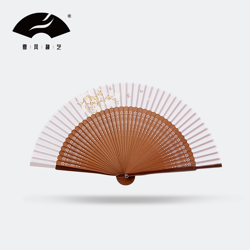 Summer wind, autumn art, Chinese style, national tide, retro style, color-changing plum blossom fan, portable daily use, portable Hanfu dance folding fan