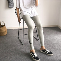 Moon leggings Korean version 2021 Autumn New East gate printing elastic waist high quality nine leggings women