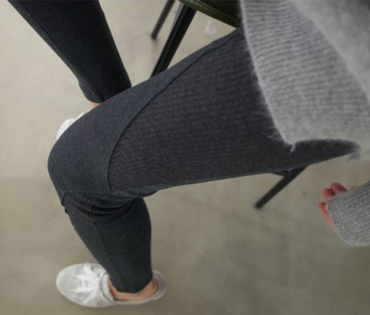 2022 spring Korean version of Dongdaemun autumn Korean version of combed cotton stitching threaded ladies elastic nine-point pants underwear