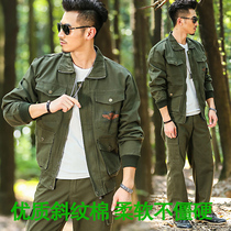 Spring and autumn welder overalls suit mens labor insurance clothing plus fertilizer increase cotton scalding clothing factory Clothing Factory clothing big pocket