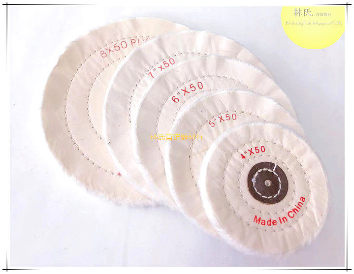 White cloth wheel gold and silver polished cotton cloth wheel velvet cloth wheel scratches repairing metal waxed mirror polished wheel jewellery tool