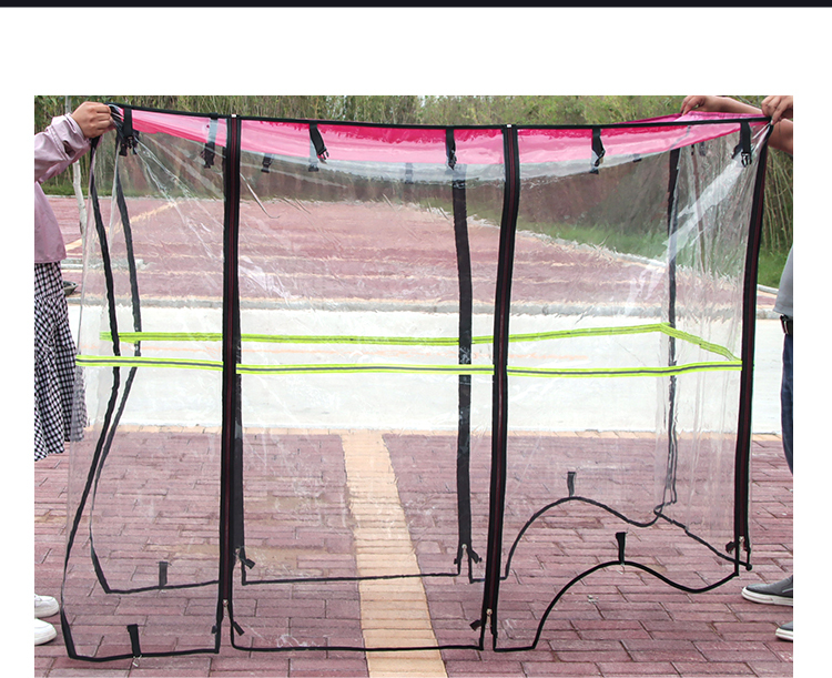 Electric Tricycle Canopy Rain Curtain Fully Enclosed Rainproof Curtain Car Canopy Minibus Fully Transparent Curtain Sunshade Sun Protection Curtain