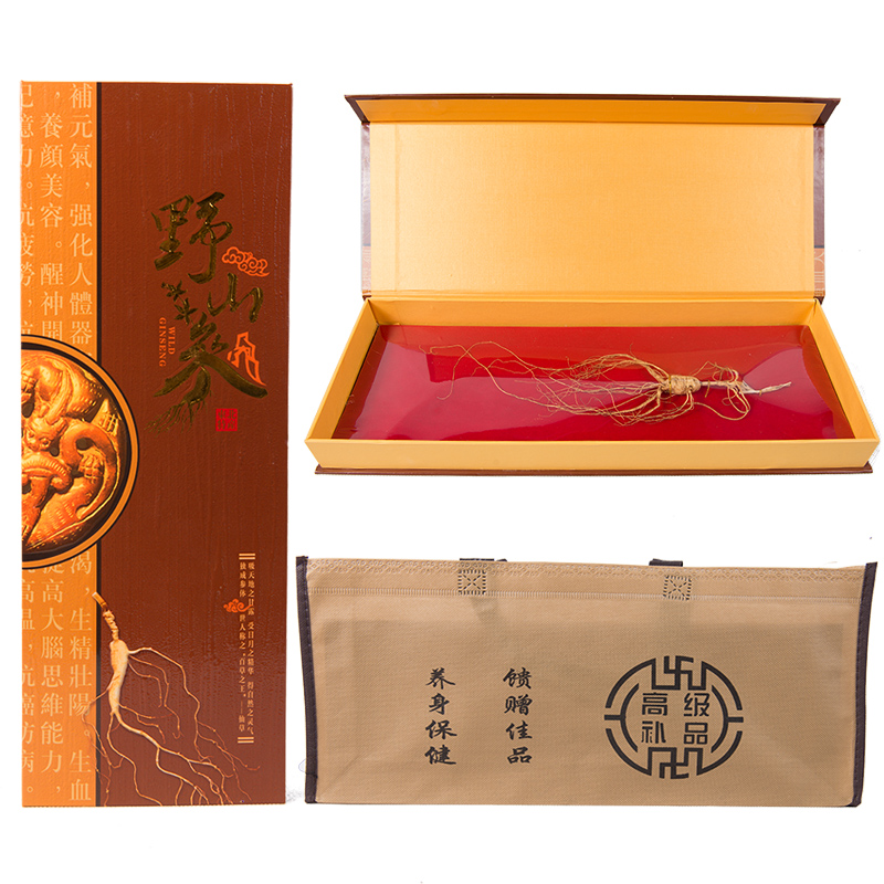 Ginseng Wild Ginseng Gift Box Changbai Mountain Forest Downwards Shandong Northeast Specialty High-end Gift Set Pruning Packaging Ginseng