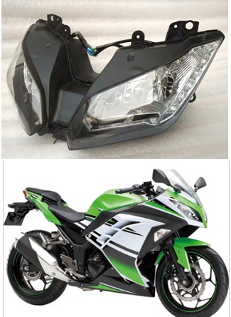 Suitable for road race homemade Olin Kawasaki Little Ninja 250300 locomotive headlamps assembly retrofitting angels