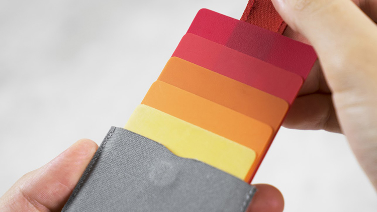 Gói thẻ DAX xếp tầng kéo Mini gradient hipster Ví siêu mỏng đa thẻ dành cho nam và nữ - Chủ thẻ ví đựng thẻ atm lv
