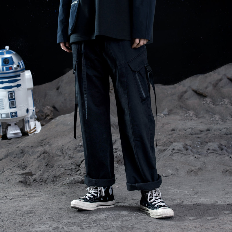 Jenny Nasa neutral bf style overalls women's summer thin high-waisted sports loose casual wear wide-leg pants