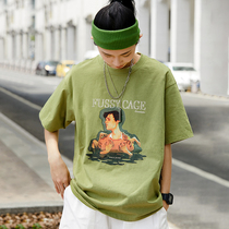 Jennys new niche design top T-shirt womens summer new loose print base casual wild short sleeve