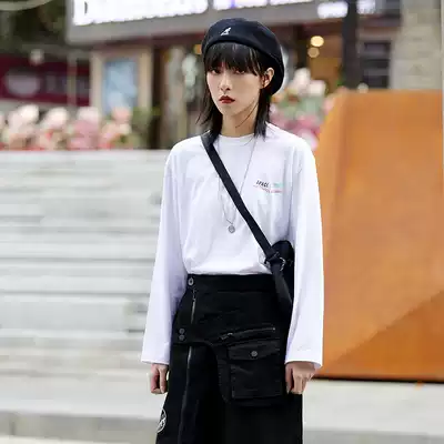 Jenny NASA long-sleeved T-shirt women's 2020 autumn new Japanese loose all-match printed student top ins tide