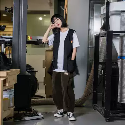 Janet unisex corduroy harem pants women's loose 2019 summer casual nine-point wide leg pants K306